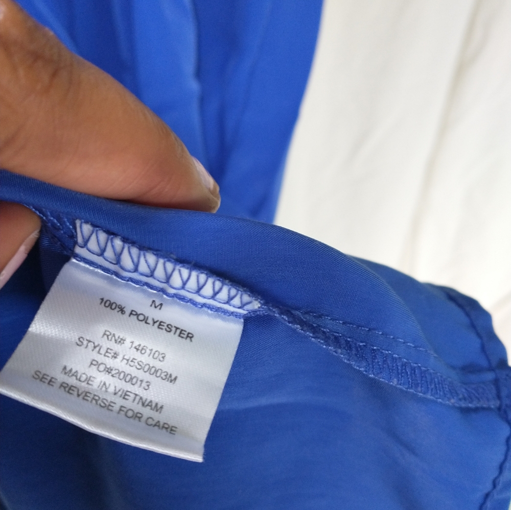 Women's Royal blue polyester dress - Picture 9 of 10